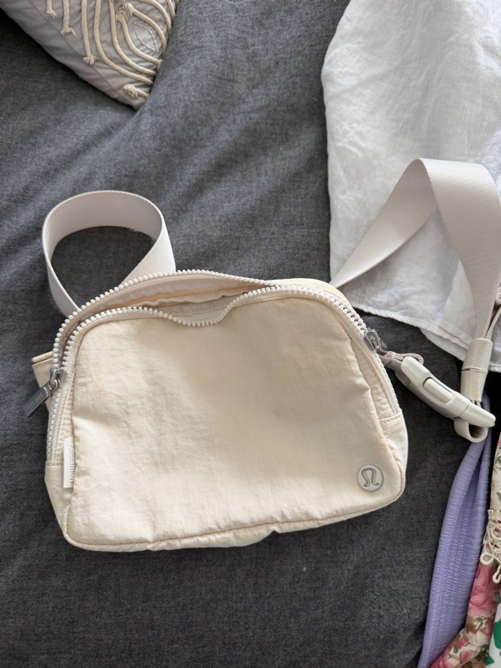 lululemon athletica Cream Crossbody Pouch with Adjustable Strap